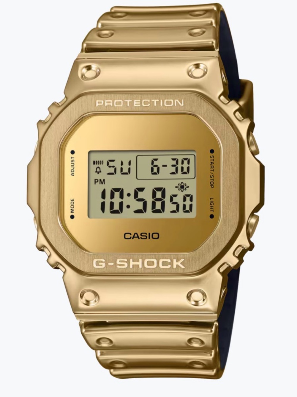 Casio G-Shock G-Steel Fine Metallic Series Digital Gold-Tone Silicone Strapwatch